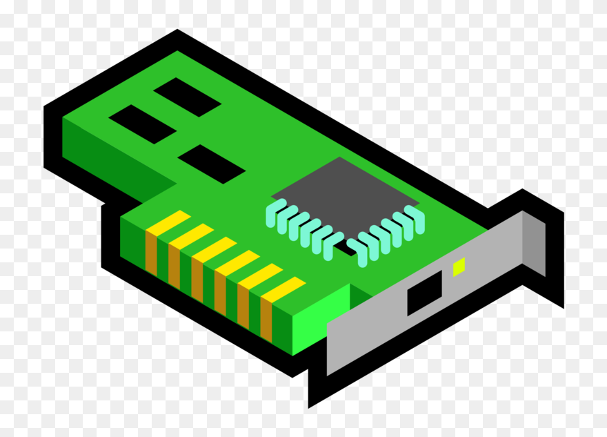 Angle,brand,electronics Accessory - Network Card Clipart - Png Download