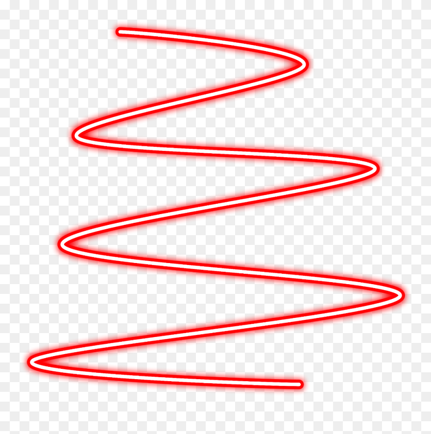 #neon #glow #spiral #red #line #lines #freetoedit #geometric - Colorful Neon Line Png Clipart