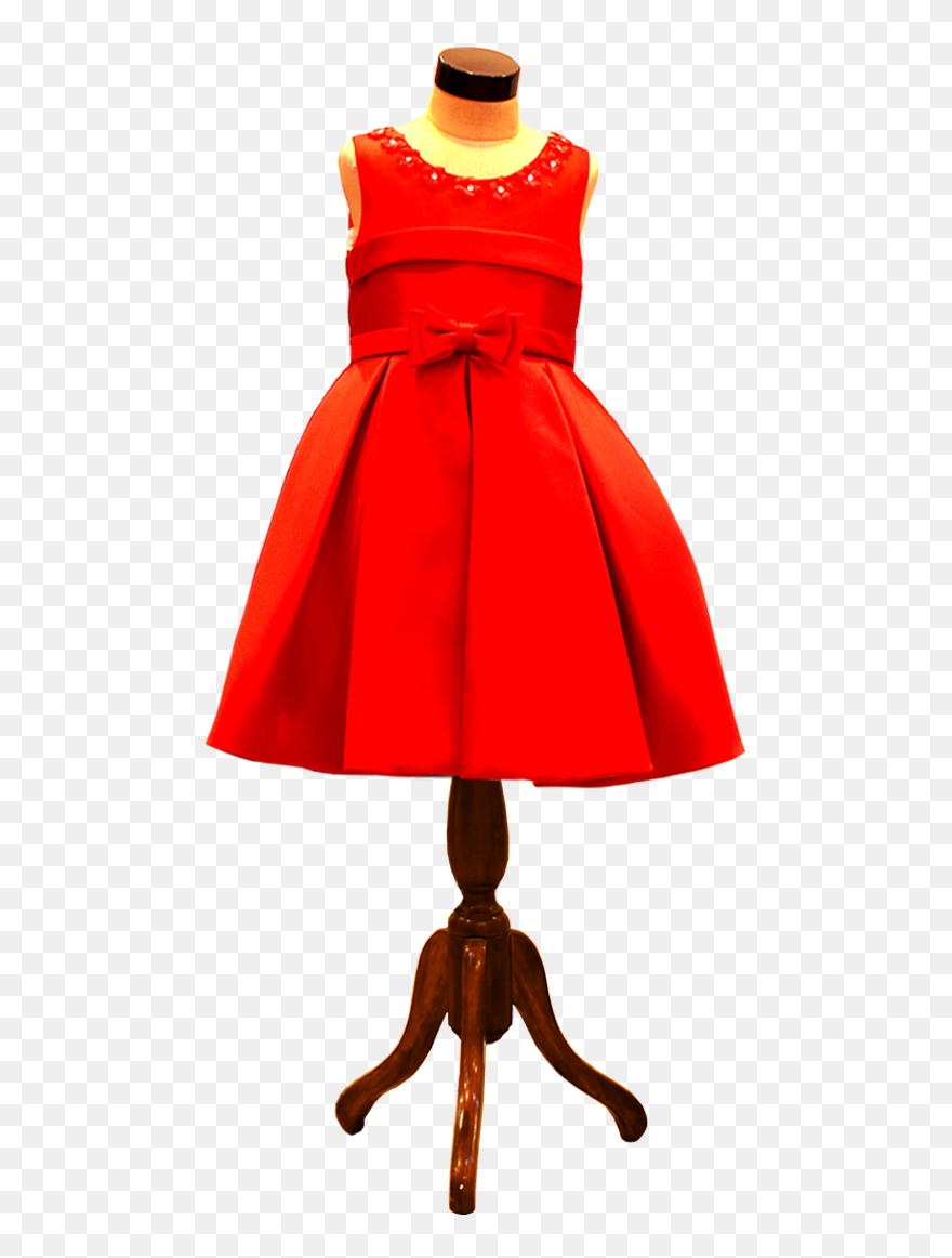 Elegant Red Glow Party Dress - A-line Clipart