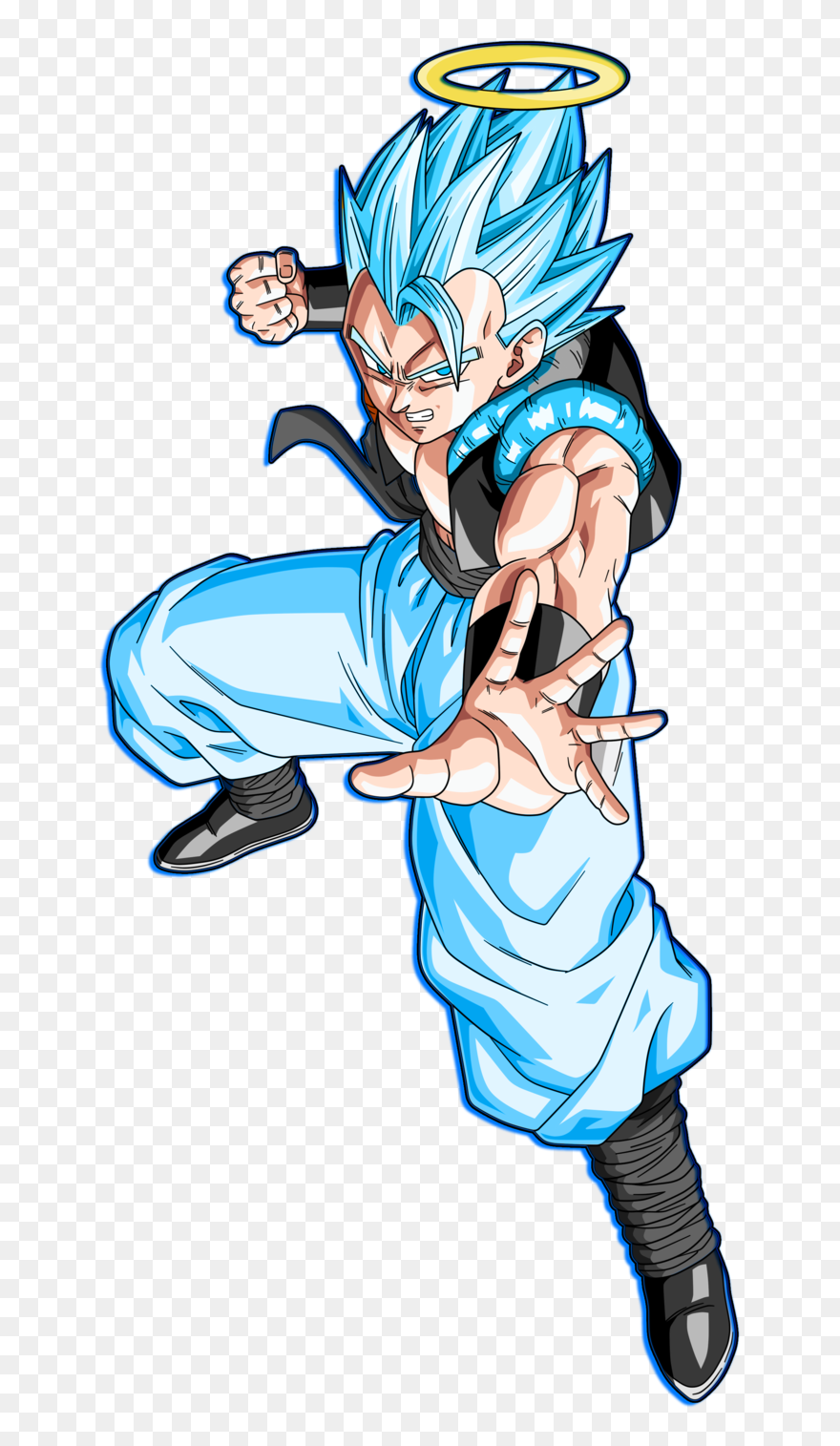 Ssgss Gogeta Blue Glow Blue Black Alternate By Squad8star-d93xdx9 - Gogeta Dragon Ball Z Clipart