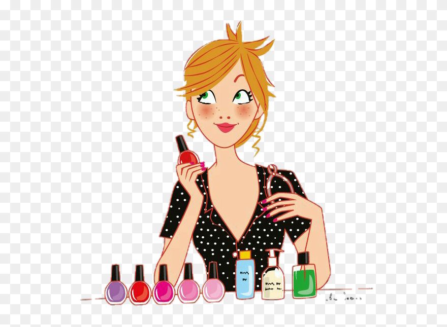 Illustration Girl Nails Clipart