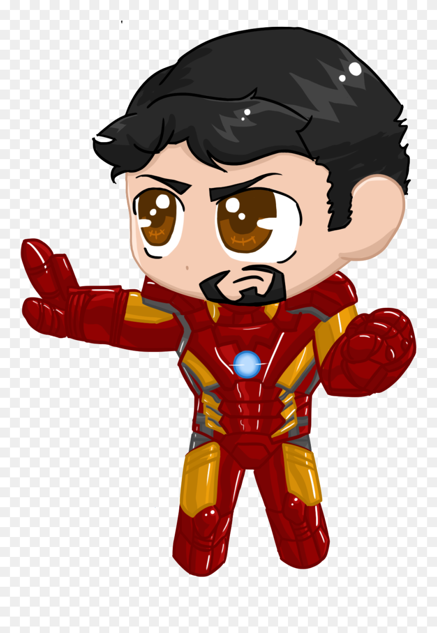 Transparent Iron Man Clipart - Iron Man Chibi Png