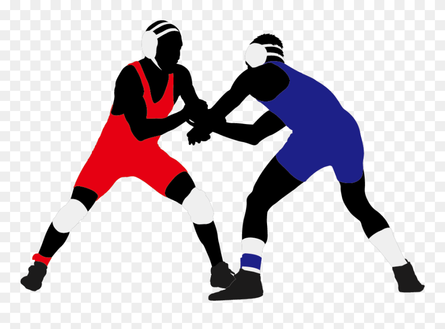 Transparent Wrestlers Clipart - Transparent Wrestling Silhouette - Png Download