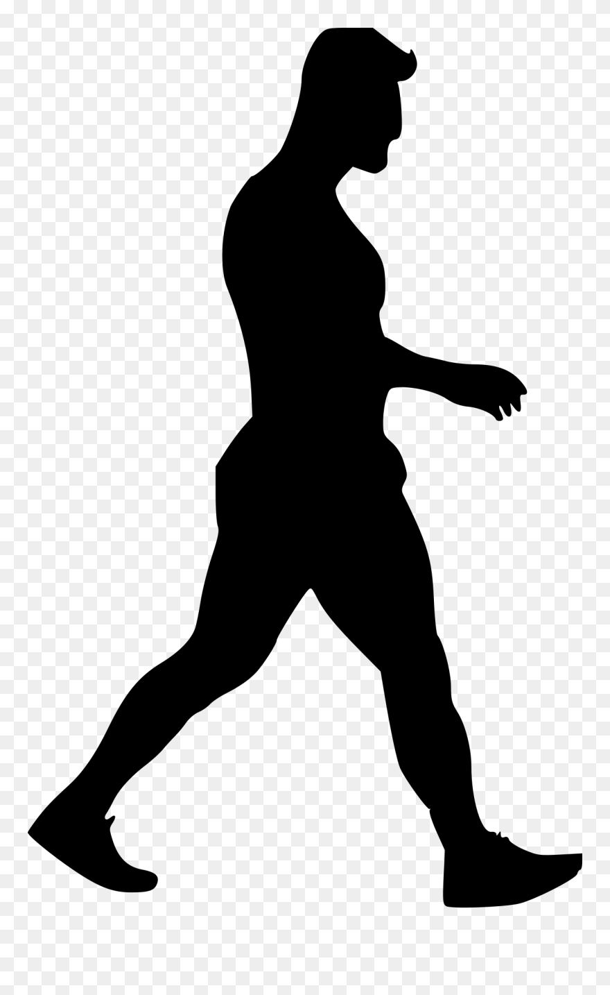 10 Man Walking Silhouette - Man Running Silhouette Png Clipart
