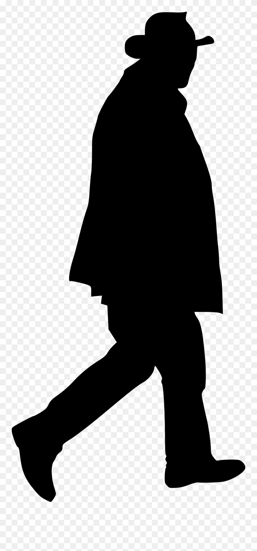 10 Man Walking Silhouette - Silhouette Man Png Transparent Clipart