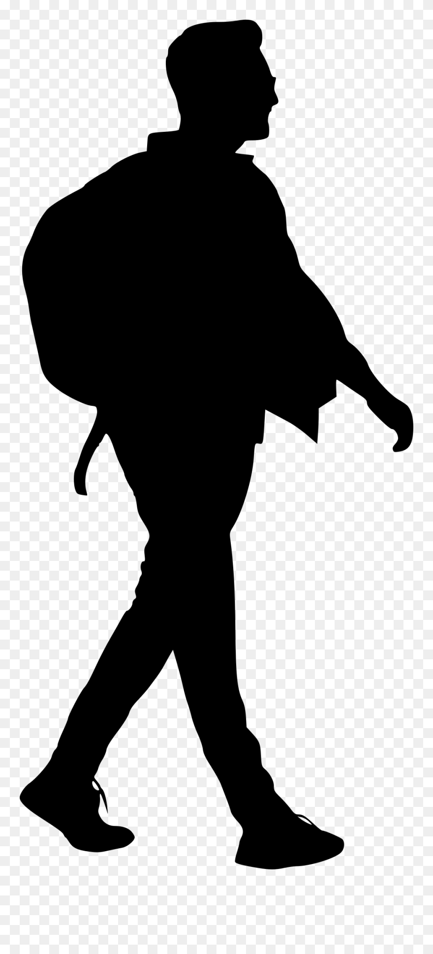 10 Man Walking Silhouette - Man Walking Silhouette Png Clipart