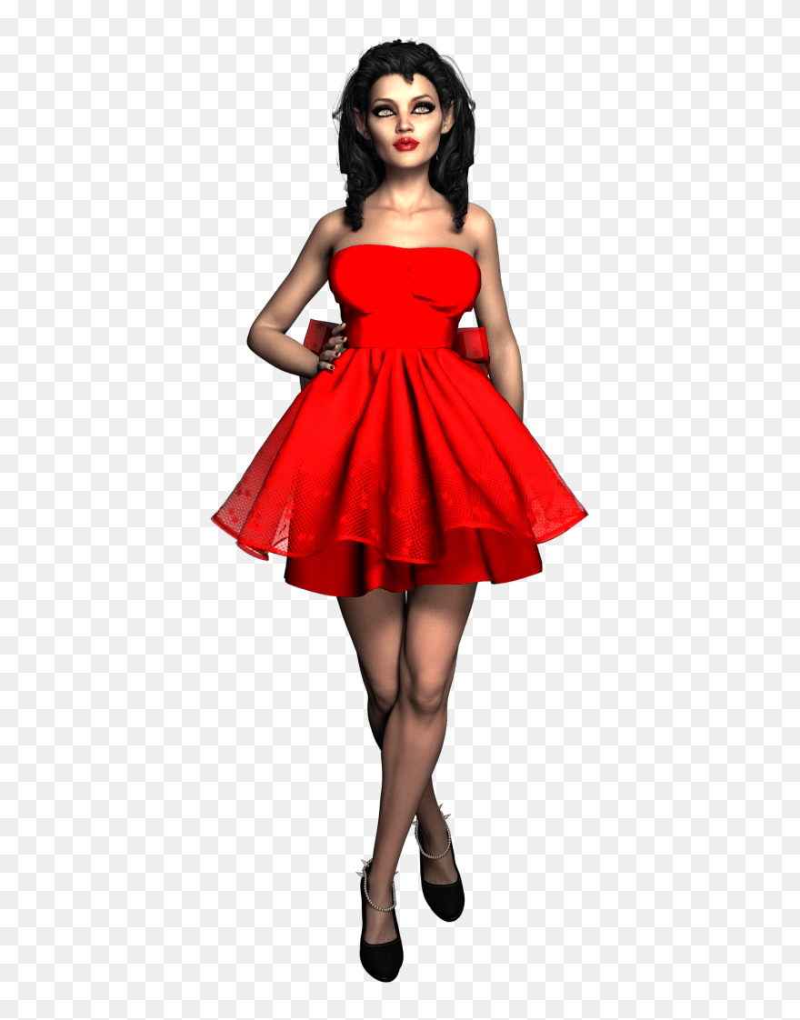 Woman Red Png Clipart
