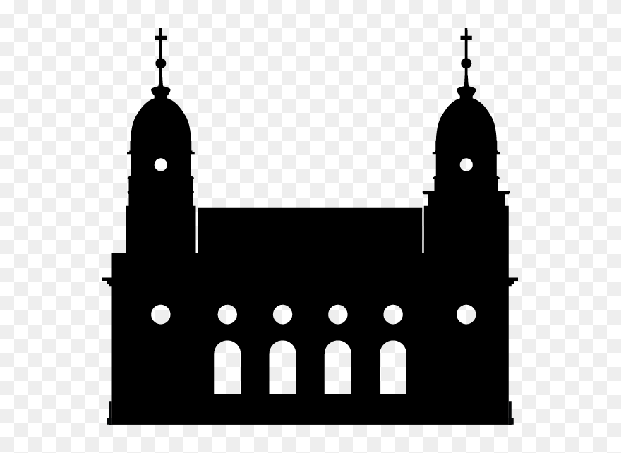 Clipart Silhouette Of Turkey Wearing Pilgrim Hat Png - Amish Church Clipart Transparent Png