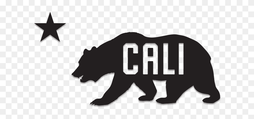 Flag Of California California Grizzly Bear California - Forest Animals Silhouette Png Clipart
