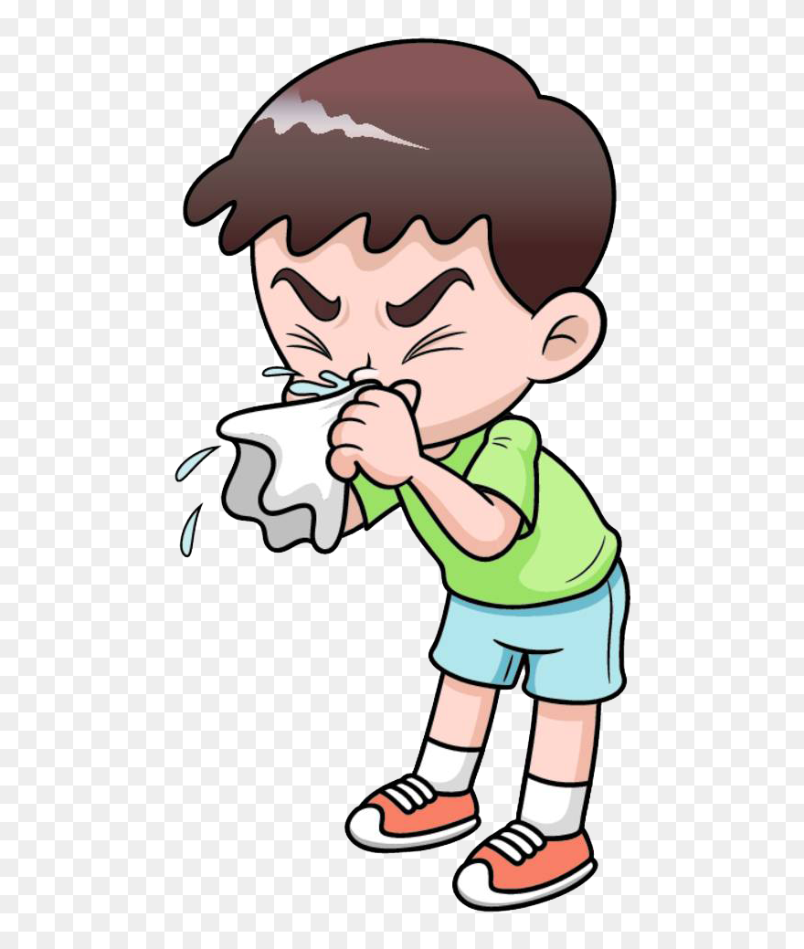 Hd Runny Nose Clipart - Have A Cold Cartoon - Png Download
