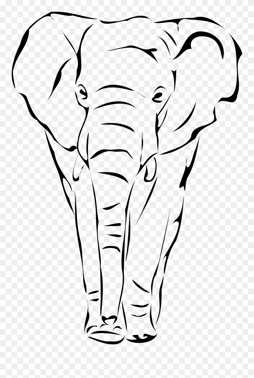 Bath Drawing Elephant For Free Download - Elephant Drawing Clipart