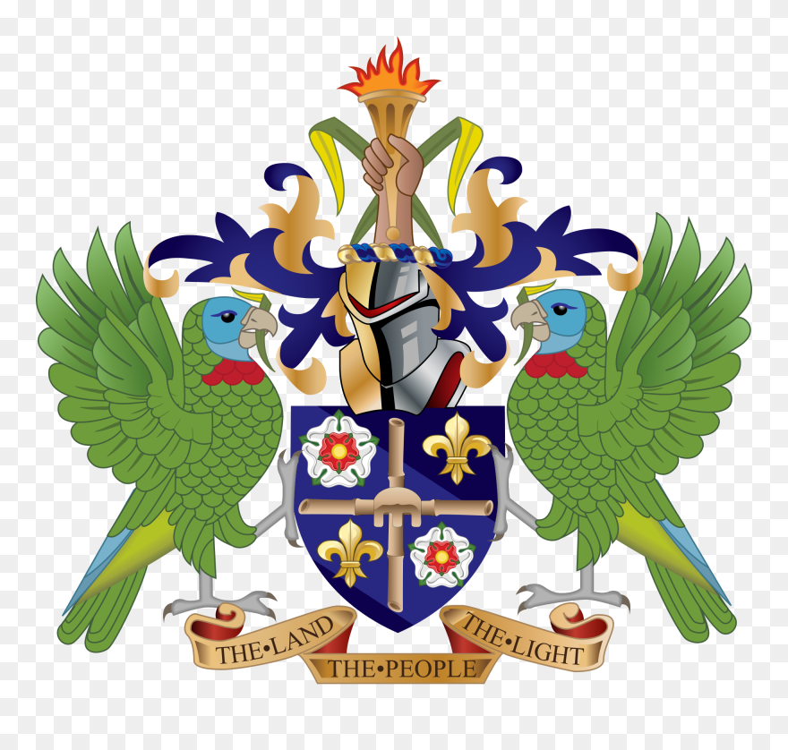 Saint Lucia Coat Of Arms Clipart