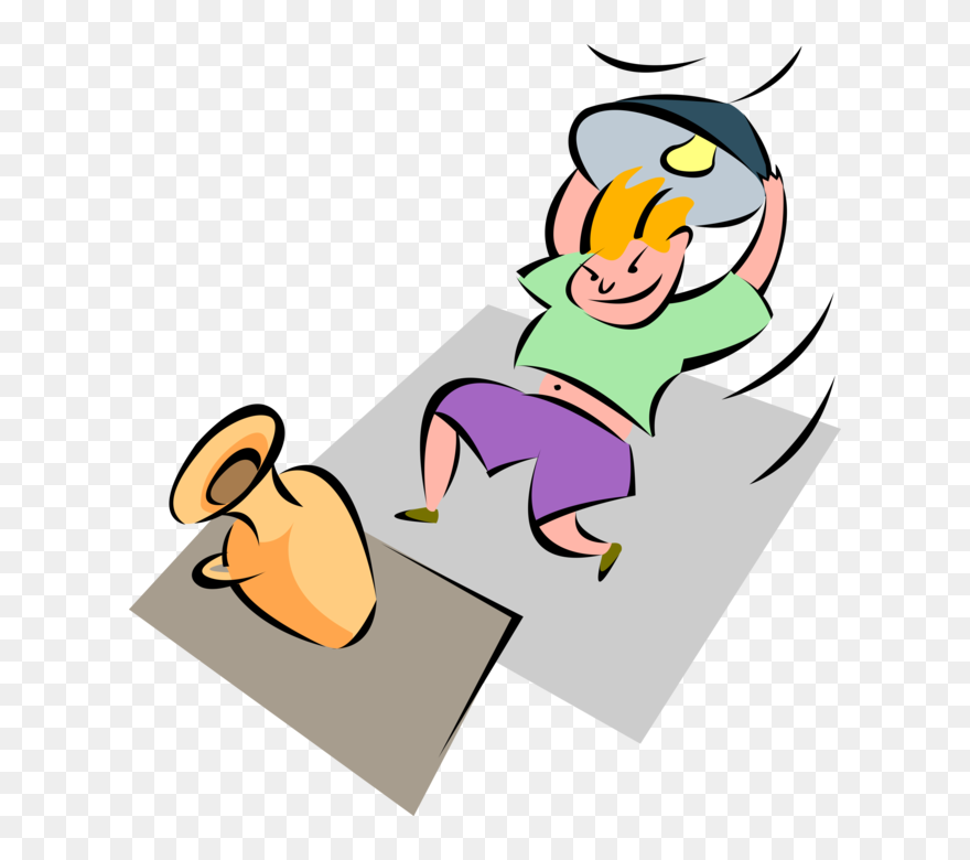 Vector Illustration Of Child Playing And Swinging From - Cartoon Clipart