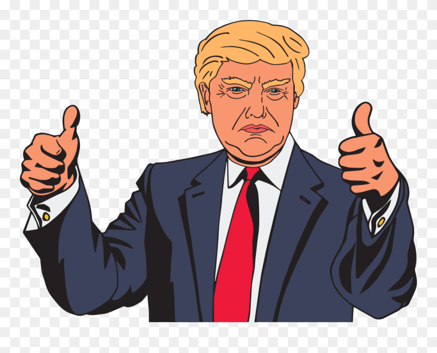 Donald Trump Thumbs Up Cartoon Clipart