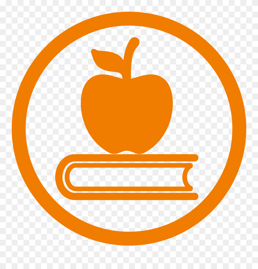 Orange Community Education Icon Clipart