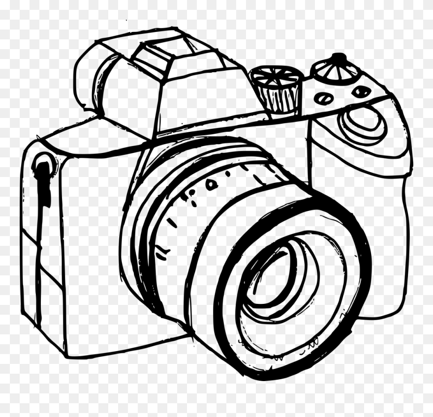 Camera Black And White Clipart