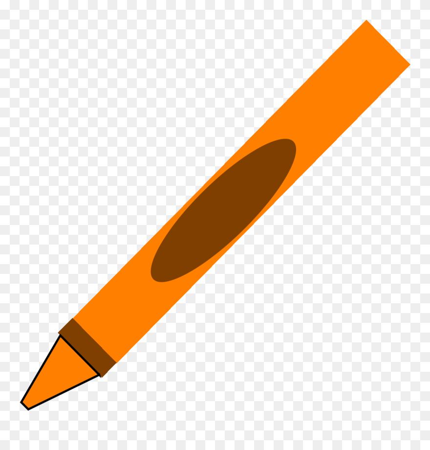 Orange Crayon Clipart - Png Download