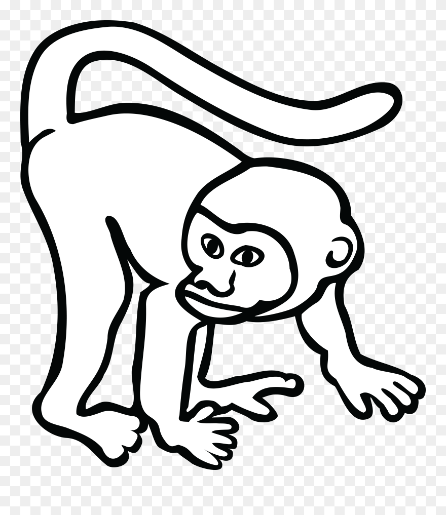 Thumb Image - Monkey Clipart Black And White Png Transparent Png