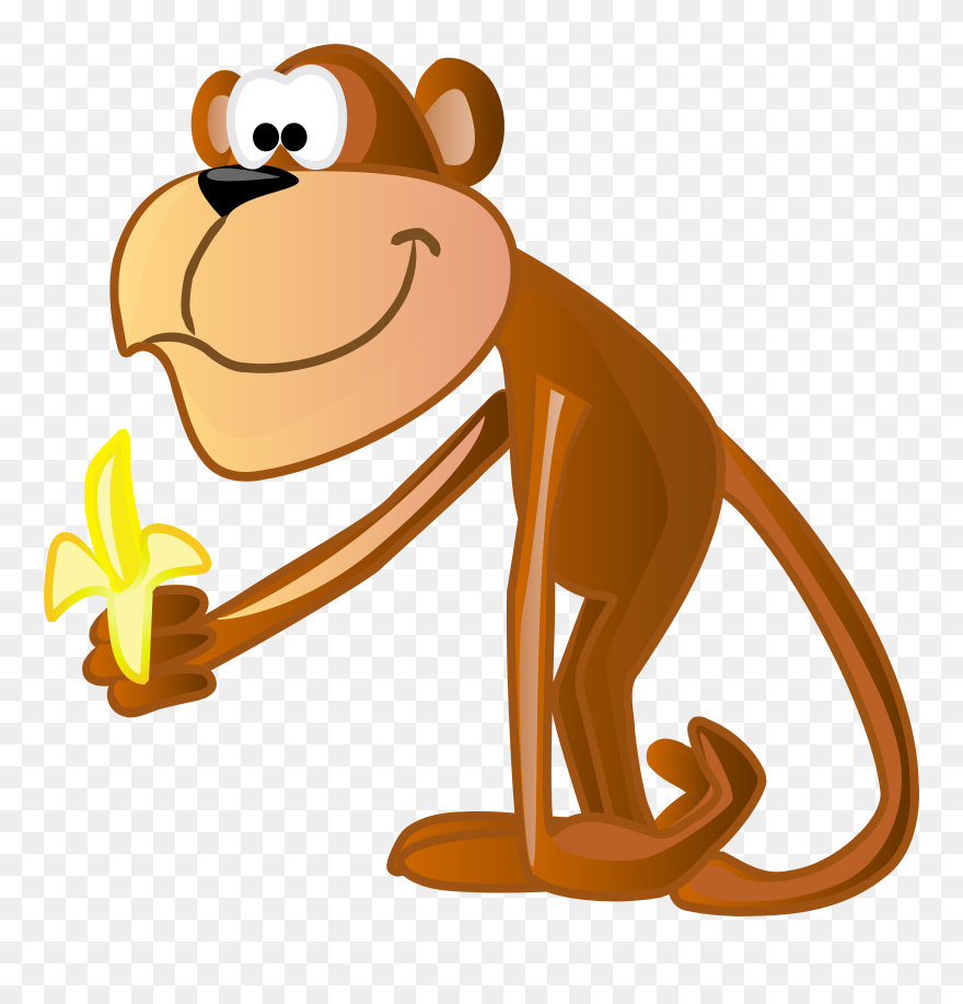 Transparent Monkey Clipart Black And White - Png Download