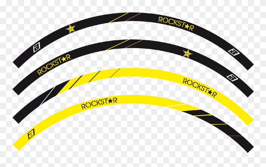 Rim Stickers Rockstar - Adhesivo De Llanta Rockstar Clipart