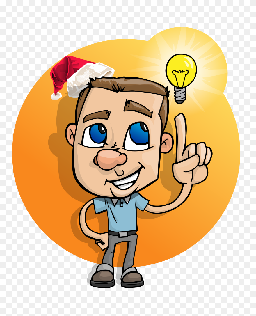 Light Bulb Thinking Clipart - Png Download