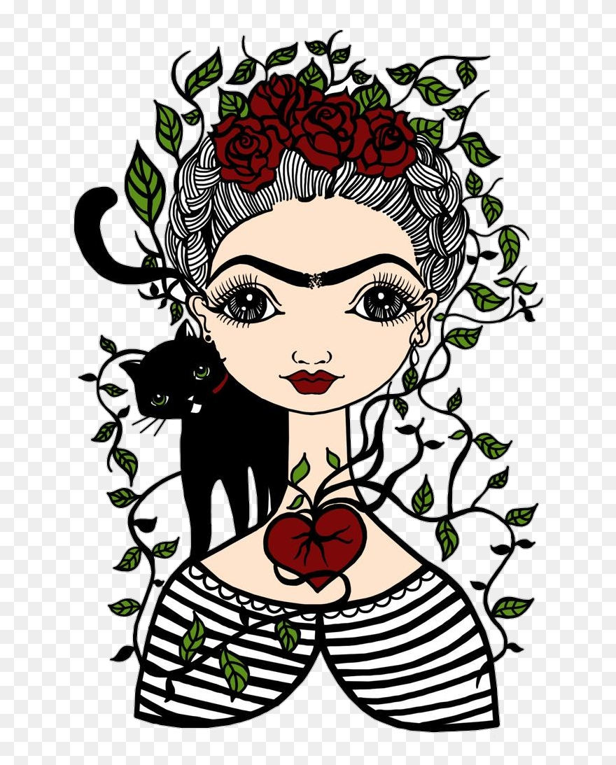#fridakahlo #fridaart #fridakahloinspired #frida #illustrators - Frida Kahlo Vector Animado Clipart