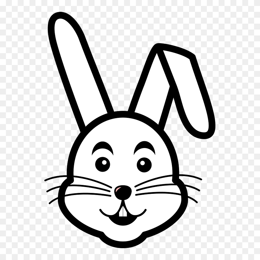 Cartoon Rabbit Face Clipart - Happy Easter T Shirt - Png Download