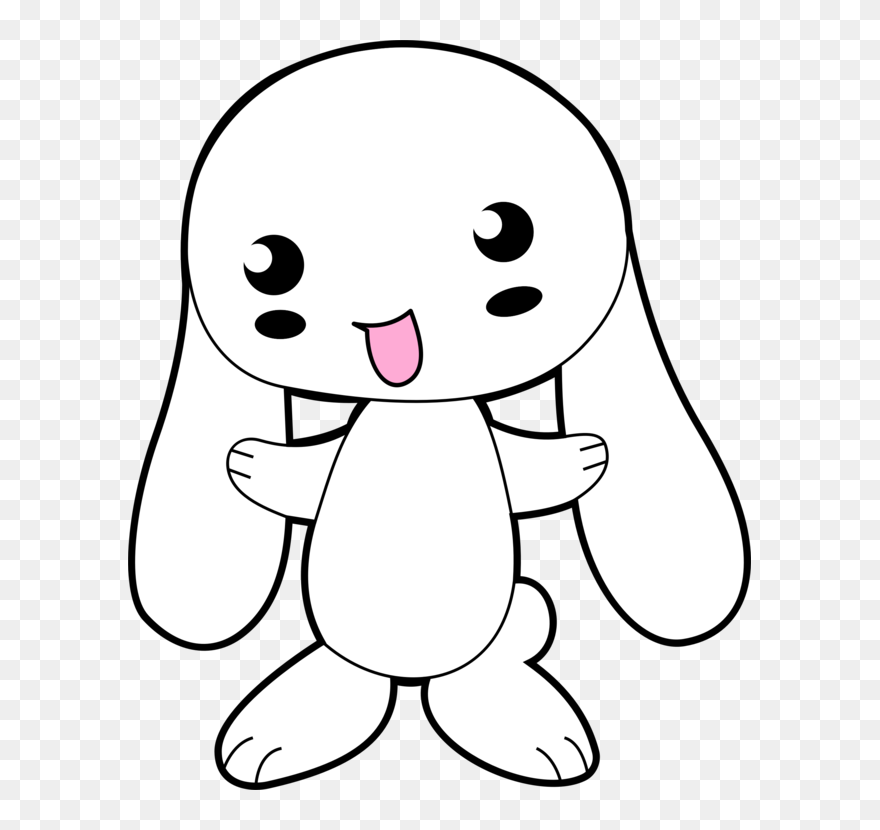 Emotion,art,monochrome Photography - Cute Bunny Cartoons Png Clipart