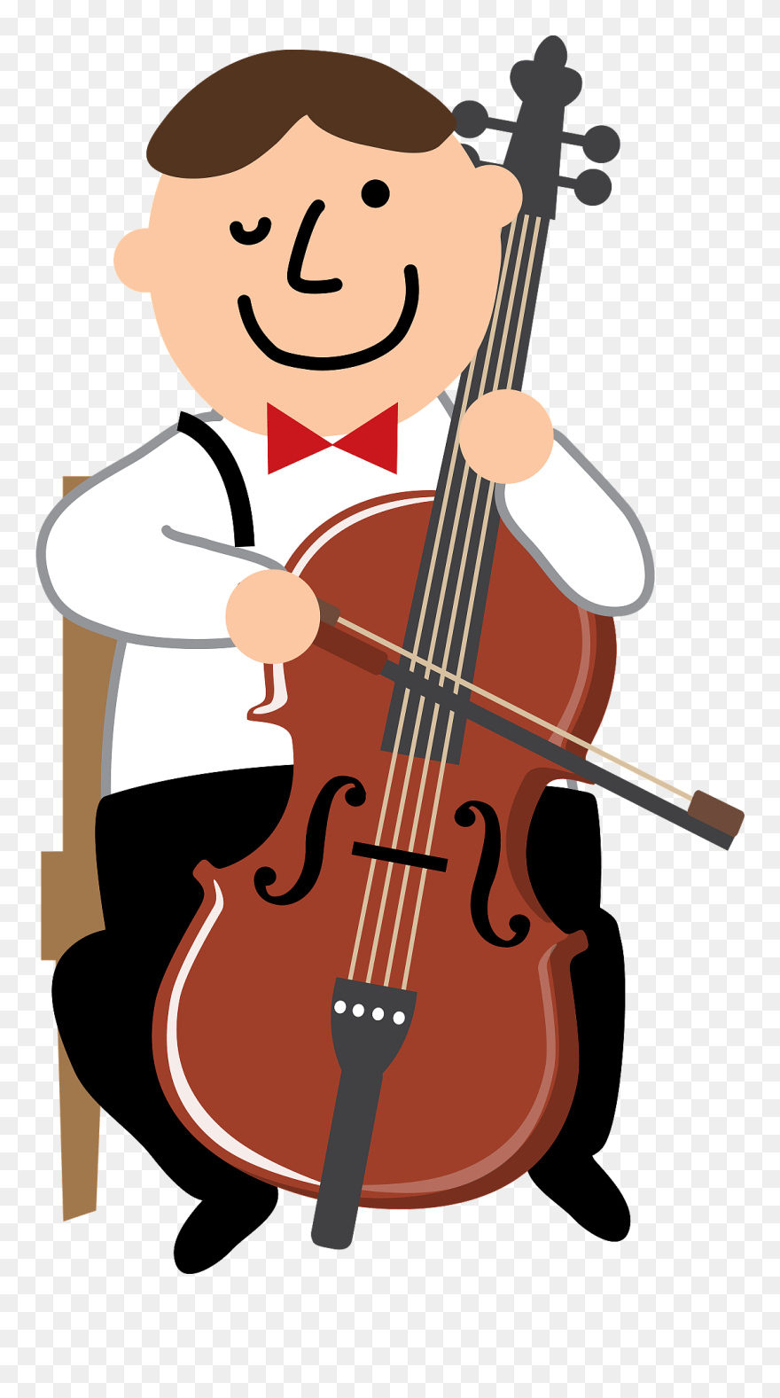 Cello Player Music Clipart - 無料 イラスト チェロ - Png Download