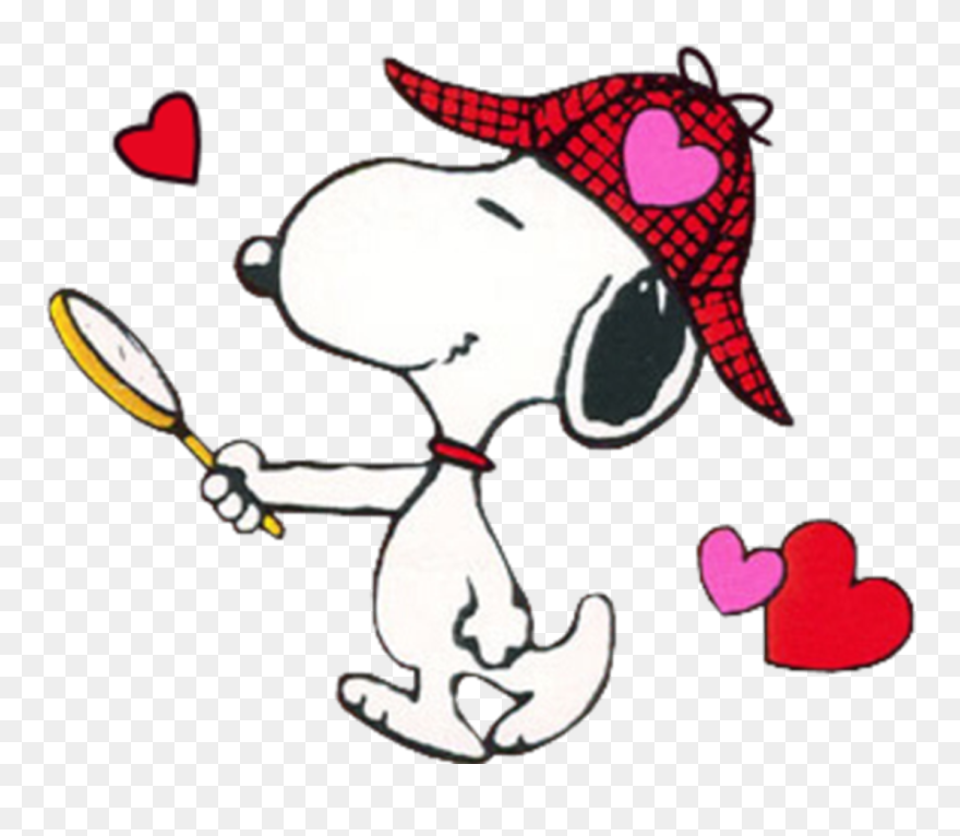 Snoopy-sherlock - Snoopy Free Valentines Clip Art - Png Download