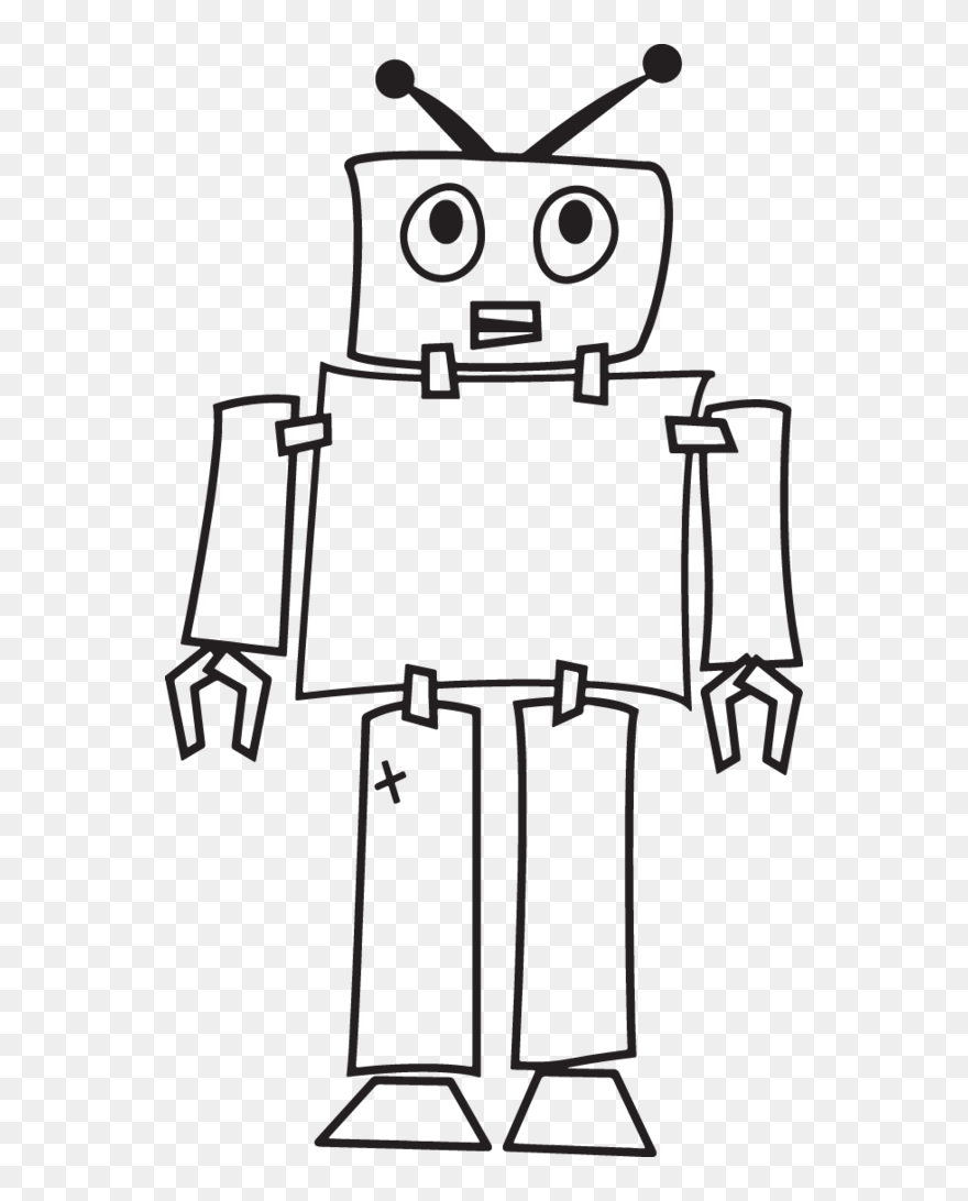 Robot Cartoon Drawing Clipart