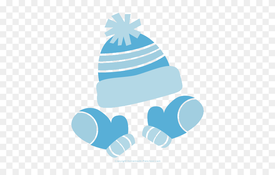Elegant Free Mitten Clip - Hat And Mittens Clipart - Png Download