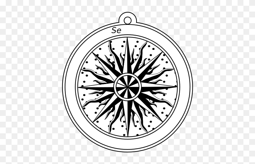 Wind Rose Compass Rose Svg Clip Arts - Vintage Compass Rose Transparent Background - Png Download