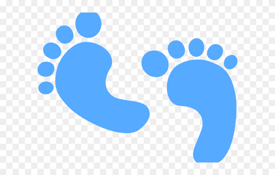 Light Blue Clipart Blue Baby Foot - Baby Feet Transparent Background - Png Download
