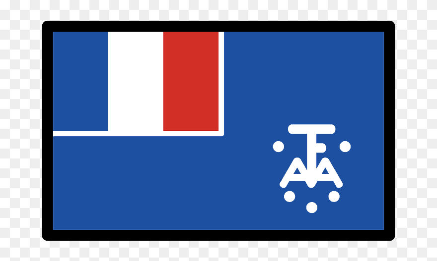French Southern Territories Flag Emoji Clipart - Sign - Png Download