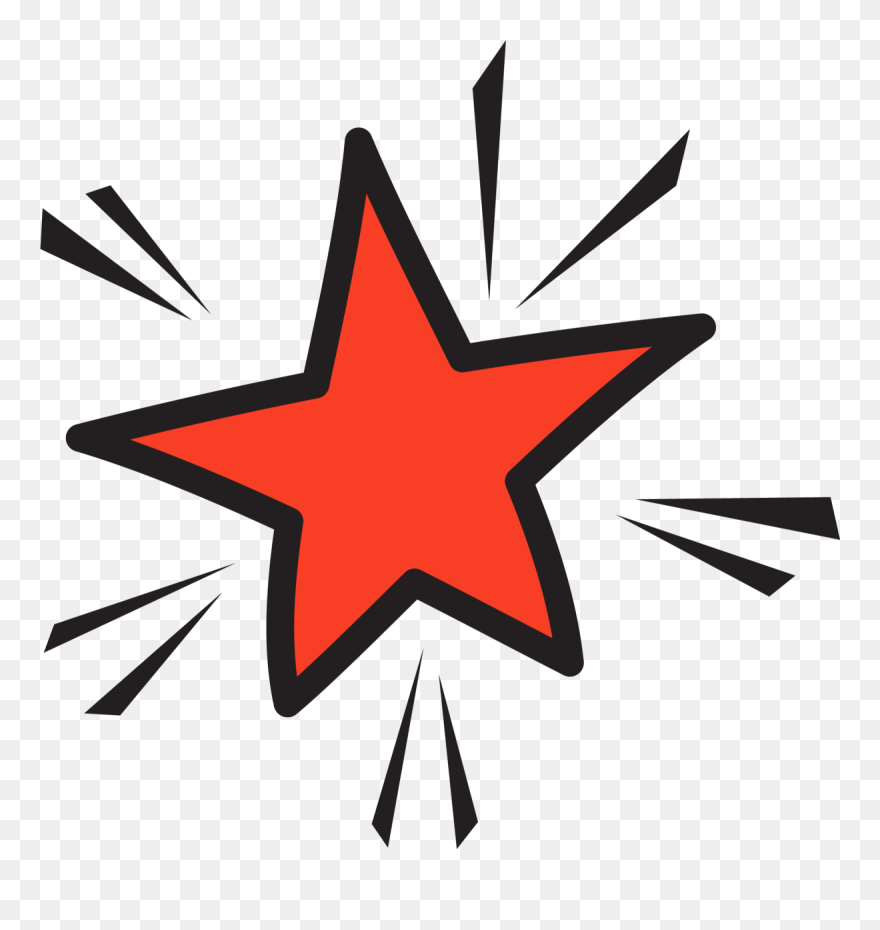 Red Star Back In Time - Pentagram Clipart