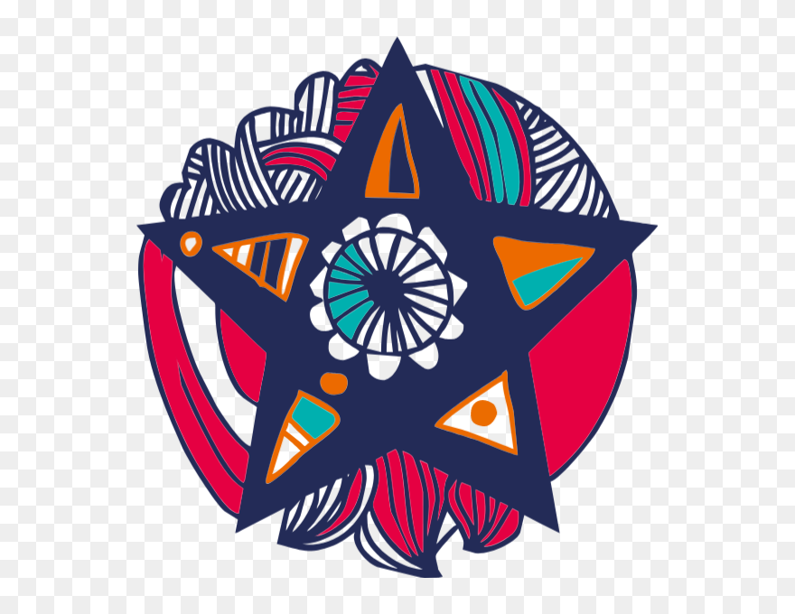 Vector Pentagram Art - Emblem Clipart