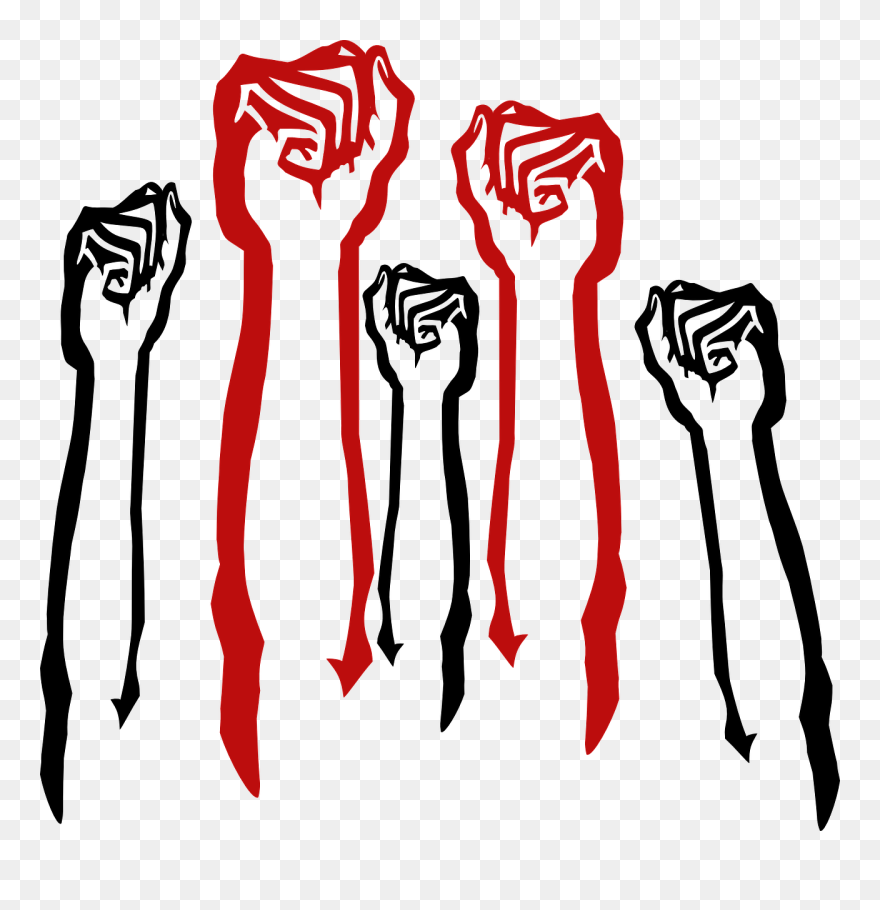 Raised Fists Clipart - Png Download
