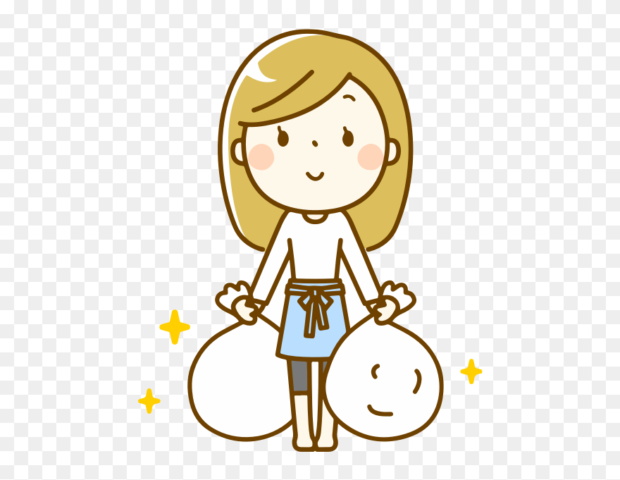 Woman Taking Out The Trash - Take Out Trash Clipart - Png Download