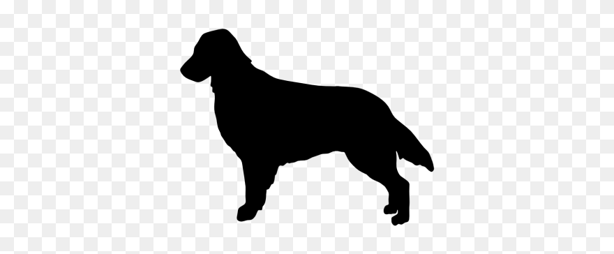 Rottweiler Flat-coated Retriever Golden Retriever Border - Flat Coated Retriever Silhouette Clipart