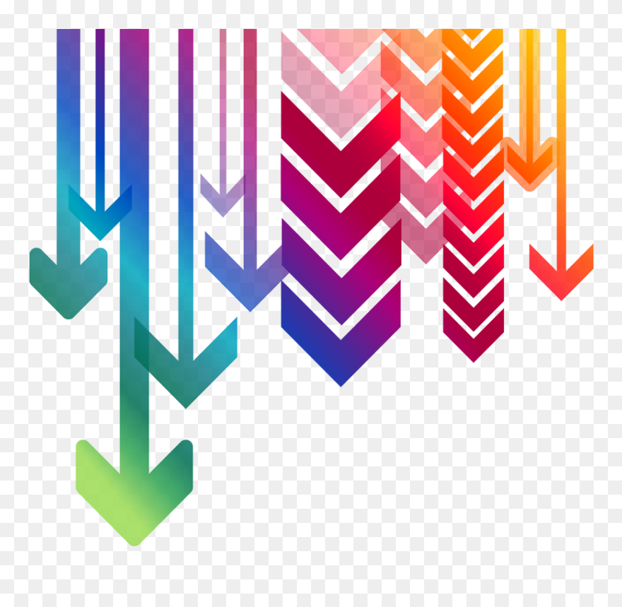 Clipart Arrow Timeline - Colorful Arrows Png Transparent Png