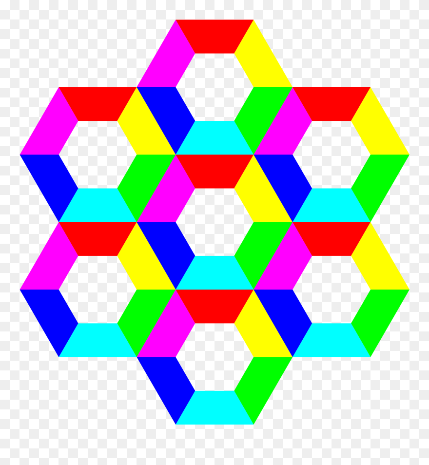 Half Hexagon Fun Clipart, Vector Clip Art Online, Royalty - Half Hexagon Clipart - Png Download