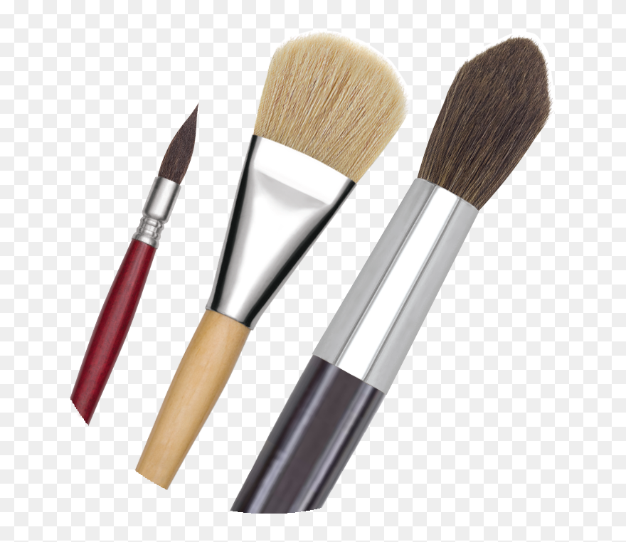 Transparent Painting Easel Clipart - Makeup Brushes - Png Download