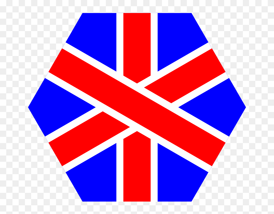 Hexagon Clipart - Transparent Background British Flag Clipart - Png Download