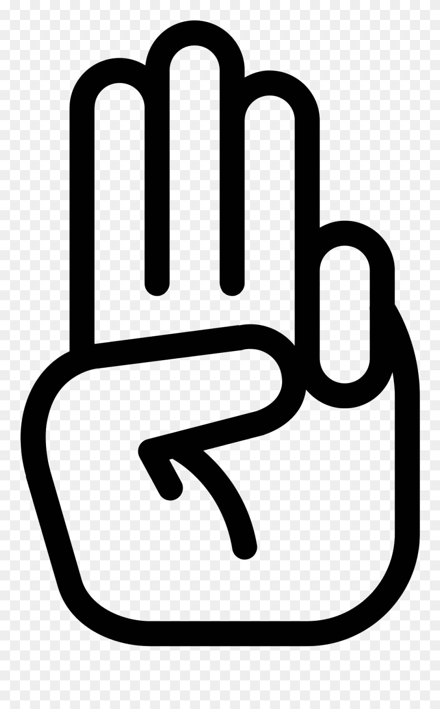 Scout Png Its - Hand Peace Sign Clipart Transparent Png