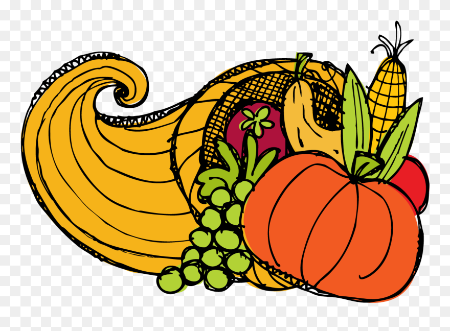 Day After Thanksgiving Clipart - Transparent Background Cornucopia Clipart - Png Download