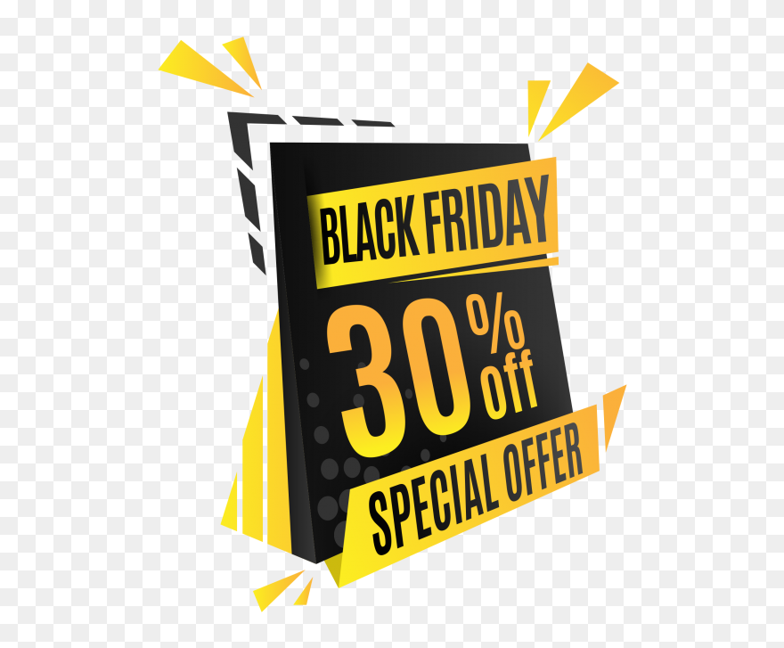 Black Friday 30% Off Png - Graphic Design Clipart