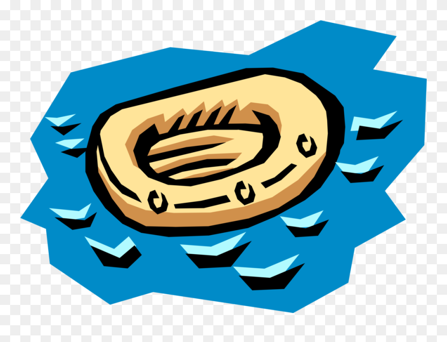Inflatable Liferaft Image Illustration Of Flotation - Life Raft Clipart - Png Download