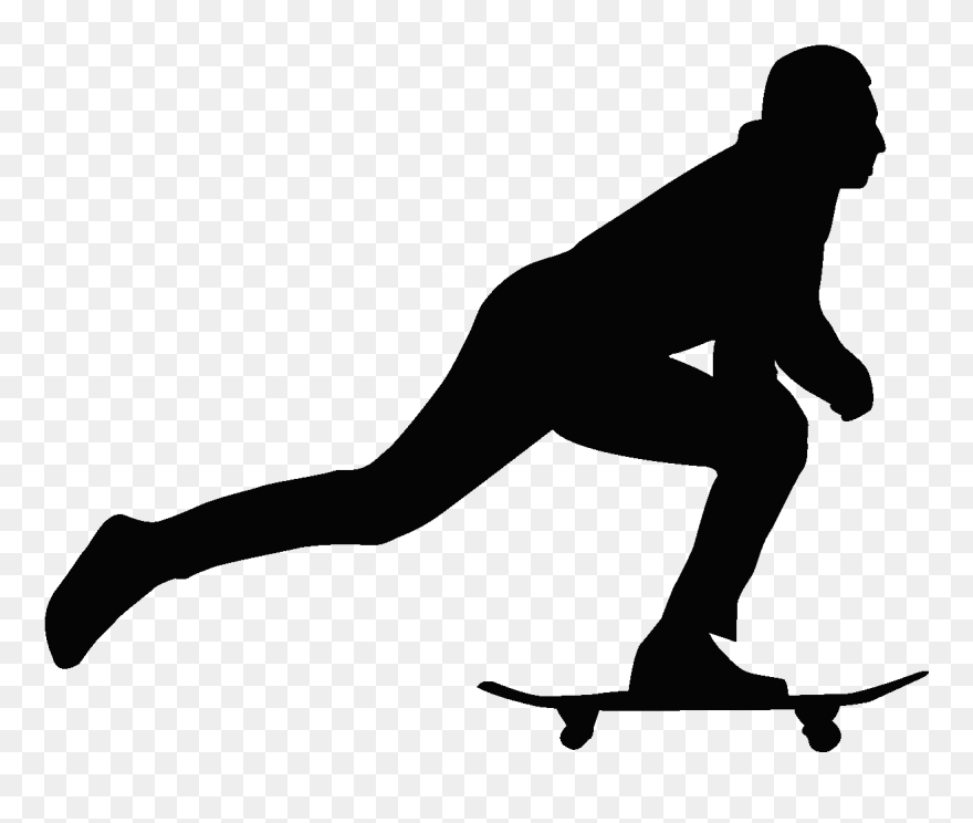 Sticker Figure Skater - Skateboard Silhouette Transparent Clipart