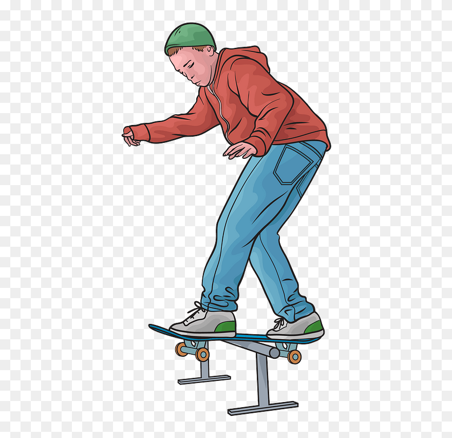 Bilanciamento Su Skateboard Immagine Clipart - Kickflip - Png Download